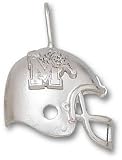 Memphis Tigers Solid Sterling Silver ''M'' Helmet Pendant
