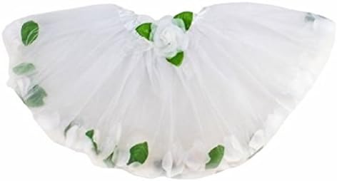 White Floating Flower Petal Tutu in Tulle for Girls