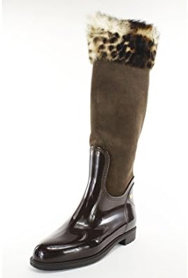 Menghi Womens Knee-High Boots Size 6 US / 36 EU Medium (B, M) - Brown Leather
