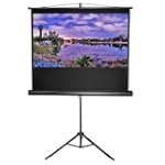 50" 16:9 Manual Pull-Up Projection Screen w/Tripod & Handle - Easy to Carry & Set-Up!