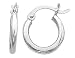Extra Small Hoop Earrings in 14K White Gold 1/2 Inch (2.00 mm)