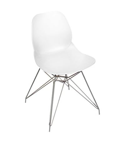 Glam Home Set Sedia 2 pezzi Madrid Bianco