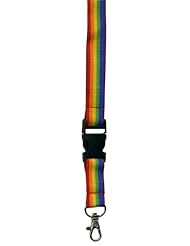 Health and Beauty: 21" Rainbow Pride - Metal Key Ring Detachable Plastic Buckle - Crazy B's