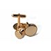 Geoffrey Beene Gold Round Finish with Beaded Edge Cufflink and Stud set