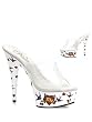 White Love Hate Platform Slide Sandal - 6
