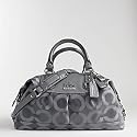 AUTHENTIC COACH MADISON OP ART LARGE SABRINA 12943 (Graphite/Silver)