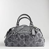 Coach Madison Op Art Signature Large Sabrina Duffle Sac Bag Purse Tote 12943 Graphite Grey