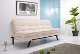 BERNSTEIN Klappsofa Schlafsofa Stoff wei&szlig; creme 150