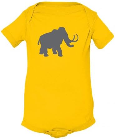 Fat Doxie Unisex-Baby Wooly Mammoth Fine Jersey Bodysuit 6 Months Yellow