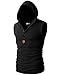 H2H Mens Casual Active Slim Fit Hoodie Sleeveless Tank Top Of Various Colors