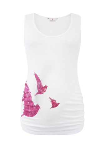 bellybutton Damen Umstandsmode Shirt/ Top 1054100-90501, Gr. 40 (L), Wei (white) Preisvergleich