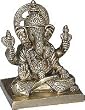 Ganpati Ganesha Brass Figurines from India 3.75 x 2.75 x 4.5 inches