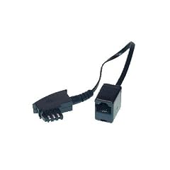 Adapter TAE-F Stecker auf RJ45 Kupplung, mit 0,2 m Kabel VE=1