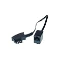 Adapter TAE-F Stecker auf RJ45 Kupplung, mit 0,2 m Kabel VE=1