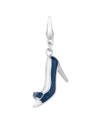 Sterling silver and Enamel PEEP TOE SHOE (Charm)