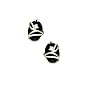 Sterling Silver Oval Earrings With Black Onyx And CZ