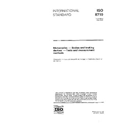 ISO 8710:1995, Motorcycles - Brakes and braking devices - Tests and measurement methods