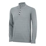 Adidas Mens Button-Up Mock Sweater
