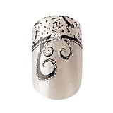 Party Nails Kit dOngles Pret-A-Poser 2x Pack de 12 Ongles Total de 24 Ongles Couleur Black Diamond Swirl #88528 + A-viva Lime a Ongle Bio !