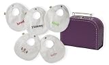 Girl Greatest Hits Bib Set in Mini-Suitcase