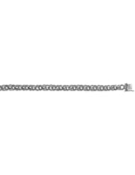 CleverEves 14Kt White Gold Double Charm 7.4mm Bracelet