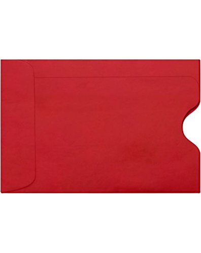 Credit Card Sleeve (2 3/8 x 3 1/2) Envelopes - Ruby Red (50 Qty.)
