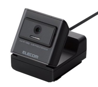 安いELECOM Full HD対応 WEBカメラ 500万画素 オートフォーカス マイク内蔵 (イヤホンマイク付属)ブラック UCAM-DLW500TABK