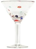 Hand Blown Glass Galaxy Martini Glass 7"H 10oz Set of Four