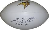 Fran Tarkenton signed Minnesota Vikings Logo Football HOF86