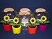 Solar Powered Dancing Sunshine Flowers, Daisies, Lady Bug, Bee, Butterfly, Bunny (Sunshine Flower Purple Pot 4 1/2