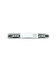 Sterling Silver Medical Alert ID Figaro Chain Bracelet - Length 8 Inch