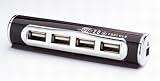 TeckNet VH221A Aluminium 4 Port USB 2.0 Hub Hi Speed (Black)