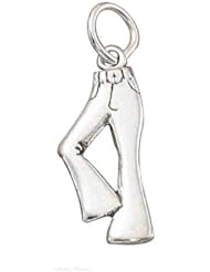 Sterling Silver Bell Bottom Pants Clothes Charm