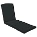 Strathwood St. Thomas Cast Aluminum Chaise Lounge Polyester Cushion, Solid Black