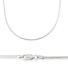 NEW 14k Solid White Gold Snake Chain Necklace 1mm 20 NEW 14k Solid White Gold Snake Chain Necklace 1mm 20