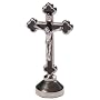 Black Enamelled Metal Crucifix. Standing Cross wit&hellip 