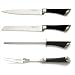Norpro 4pc Carving Set Ergonomically Designed Abs Handles Stainless Steel Blades Superb Function
