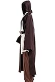 Fantasy Shop Star Wars Obi-wan Kenobi Jedi Cosplay Costume Tunic Robe (S)