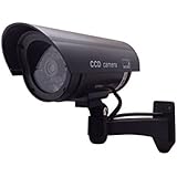 Outdoor Waterproof Fake / Dummy Security Camera with Blinking Light (Black)