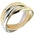 Laurene Bijoux Damenring *Zoile* Designer - Gelbgold 585/1000 vergoldet - Trinit�,Dreierring besetzt mit Zirkonia
