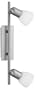 Eglo  86214A Ares-1, Nickel/Frosted, 2-Light Opal Track Light Fixture