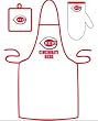 Cincinnati Reds Grilling Apron Set - Baseball Sports Merchandise