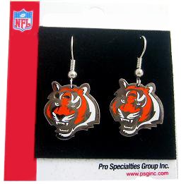 Cincinnati Bengals Silver Earrings Nfl Stainless Steel