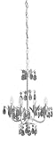 4-Bulb Flower Chandelier - White
