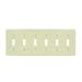 Leviton 86036 6-Gang Toggle Device Switch Wallplate, Thermoset, Device Mount, Ivory
