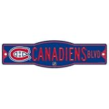 Montreal Canadiens Official 4"x17" Street Sign