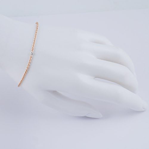 REBECCA LANKFORD - White Sapphire Bracelet in Rose Gold