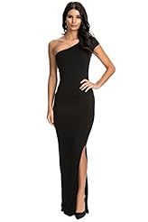 One Shoulder Polyester/Spandex Cocktail Slit Club Dress/Evening Dress/Prom Dress/Party Dress 
