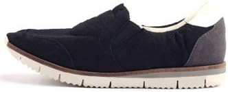 LeBunny Bleu Women's Ryan Slip-On Sneaker, Black Fabric and Leatherette, 5.5
