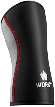 Workt Compression Knee Sleeve for Crossfit, Weightlifting &amp; Powerlifting - Designed Exclusively By 7x Crossfit Games Athlete and Legend Chris Spealler - 5 Mil (Red, Small)